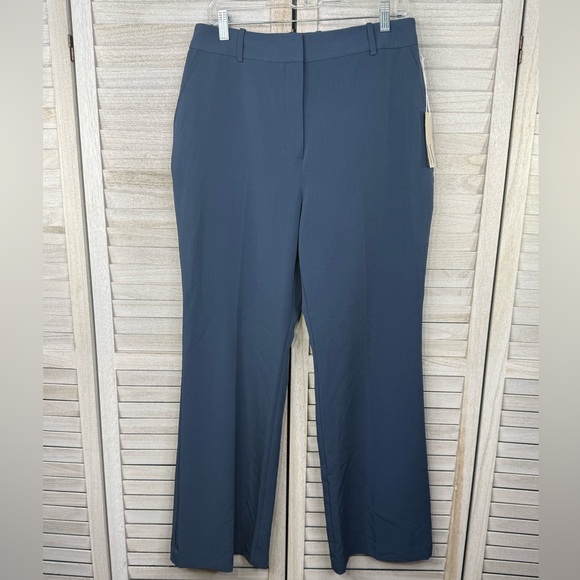 Worthington Pants - WORTHINGTON Women's Wrinkle Free Curvy Trouser Petrol Blue-10